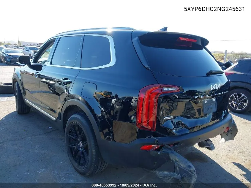 2022 Kia Telluride S VIN: 5XYP6DHC2NG245631 Lot: 40553992