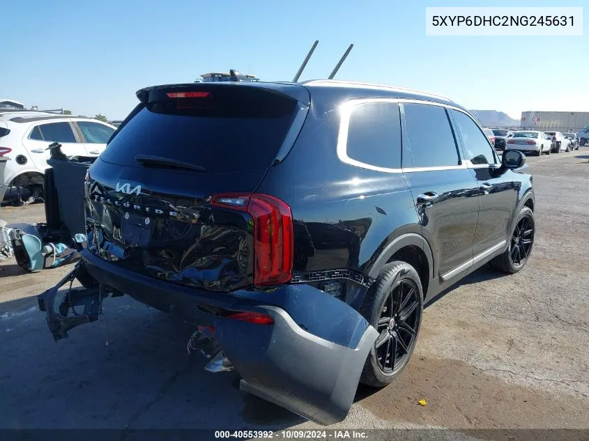 2022 Kia Telluride S VIN: 5XYP6DHC2NG245631 Lot: 40553992