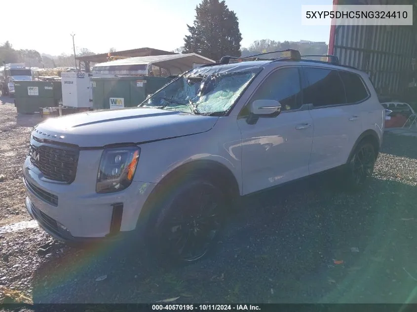 2022 Kia Telluride Sx VIN: 5XYP5DHC5NG324410 Lot: 40570195