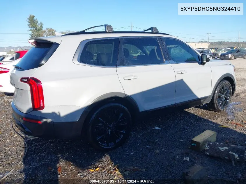 2022 Kia Telluride Sx VIN: 5XYP5DHC5NG324410 Lot: 40570195