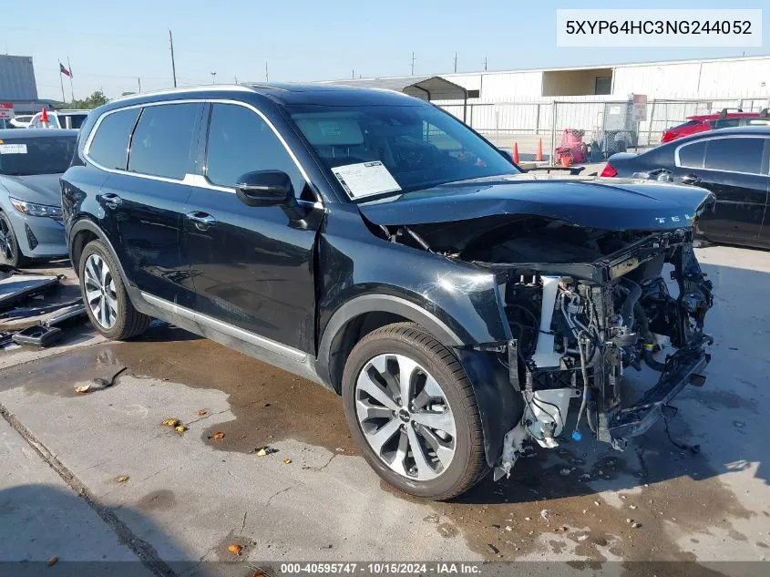 2022 Kia Telluride S VIN: 5XYP64HC3NG244052 Lot: 40595747