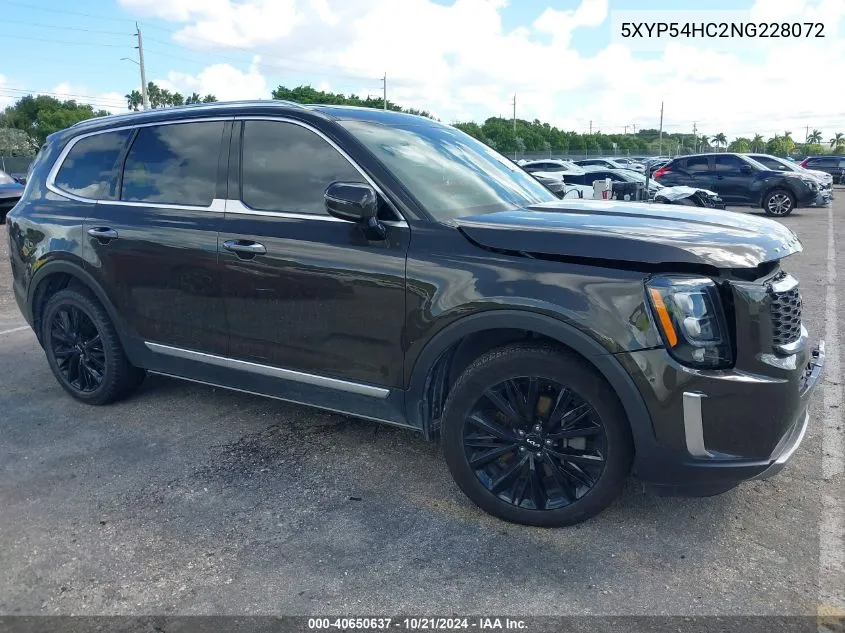 2022 Kia Telluride Sx VIN: 5XYP54HC2NG228072 Lot: 40650637