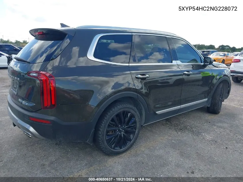 2022 Kia Telluride Sx VIN: 5XYP54HC2NG228072 Lot: 40650637