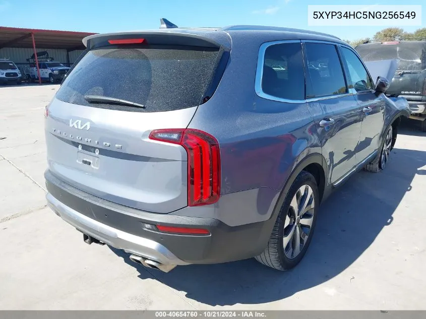 2022 Kia Telluride Ex VIN: 5XYP34HC5NG256549 Lot: 40654760