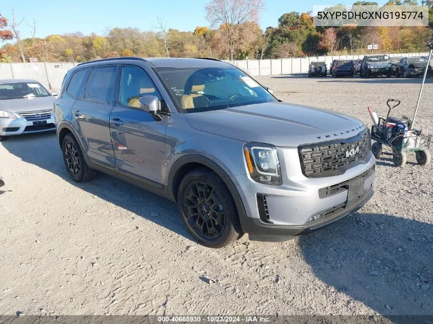 2022 Kia Telluride Sx VIN: 5XYP5DHCXNG195774 Lot: 40665930