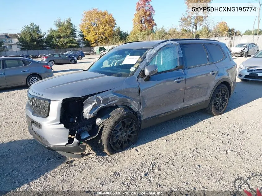 2022 Kia Telluride Sx VIN: 5XYP5DHCXNG195774 Lot: 40665930