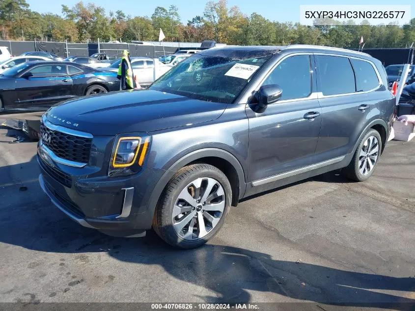 2022 Kia Telluride Ex VIN: 5XYP34HC3NG226577 Lot: 40706826