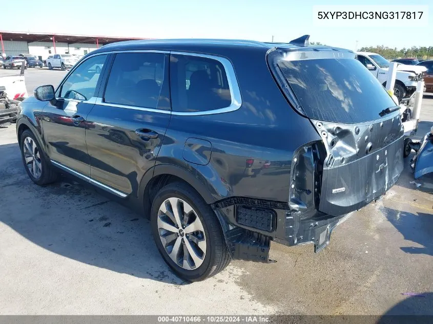 2022 Kia Telluride Ex VIN: 5XYP3DHC3NG317817 Lot: 40710466