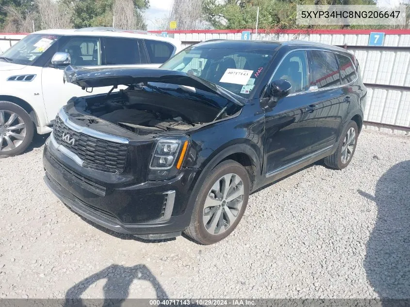 2022 Kia Telluride Ex VIN: 5XYP34HC8NG206647 Lot: 40717143