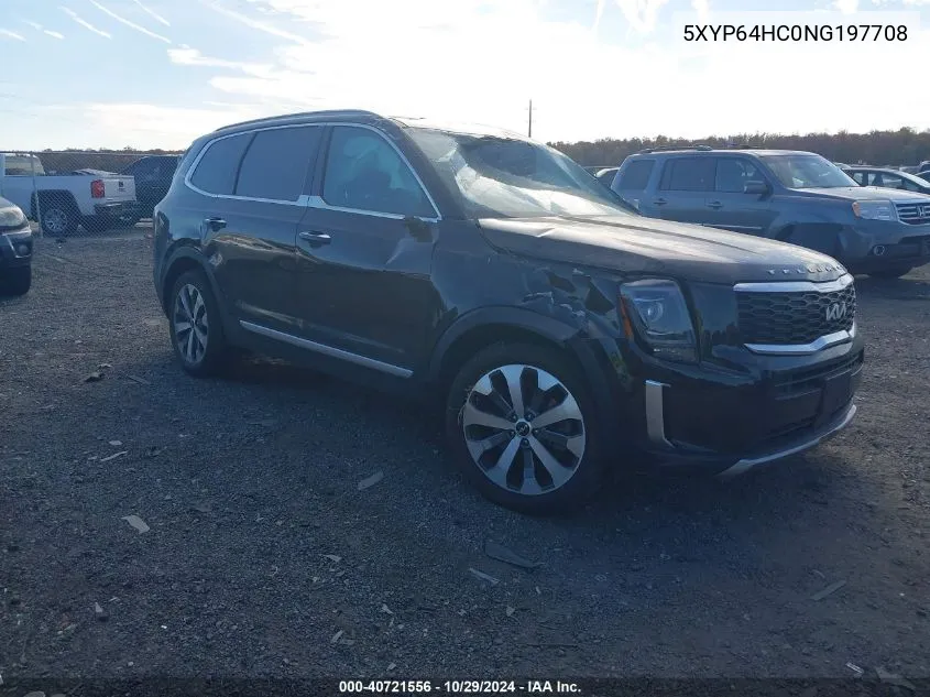 2022 Kia Telluride S VIN: 5XYP64HC0NG197708 Lot: 40721556