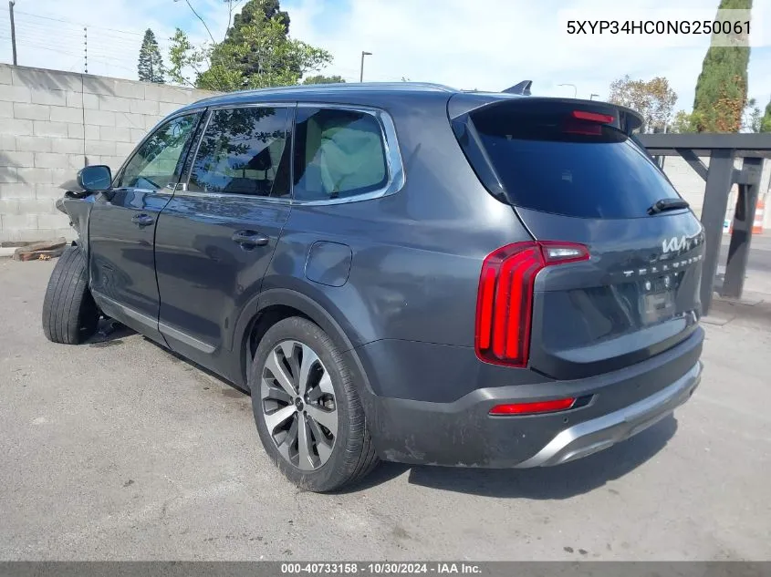 5XYP34HC0NG250061 2022 Kia Telluride Ex