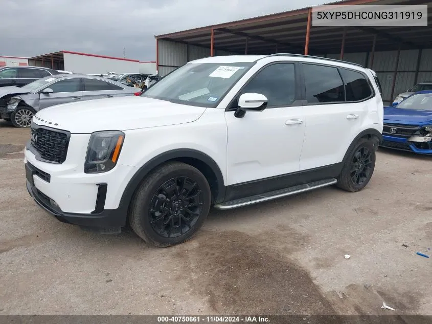 2022 Kia Telluride Sx VIN: 5XYP5DHC0NG311919 Lot: 40750661