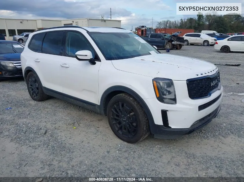 2022 Kia Telluride Sx VIN: 5XYP5DHCXNG272353 Lot: 40836728