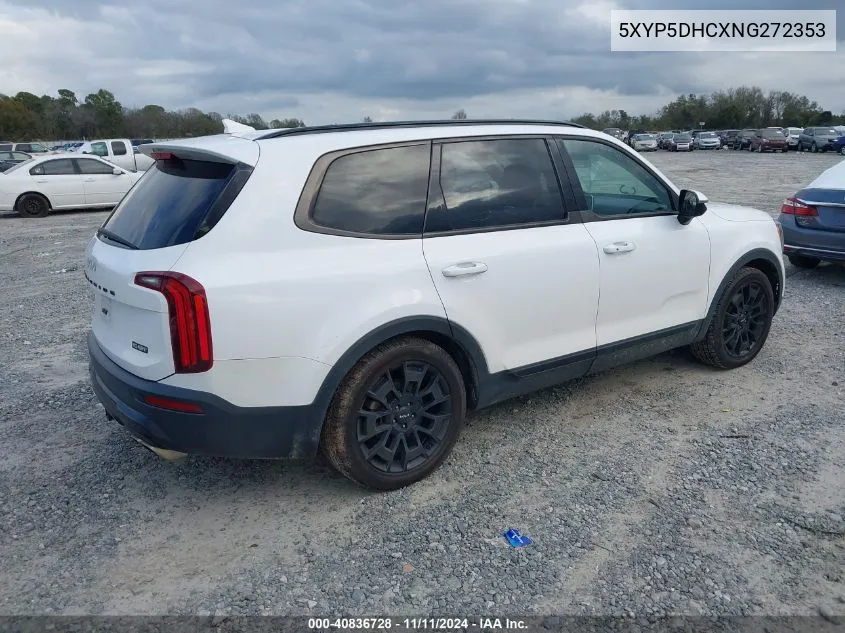 2022 Kia Telluride Sx VIN: 5XYP5DHCXNG272353 Lot: 40836728