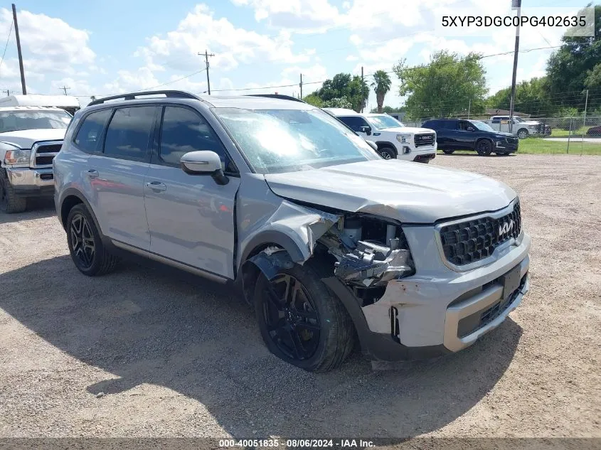 2023 Kia Telluride Ex X-Line VIN: 5XYP3DGC0PG402635 Lot: 40051835