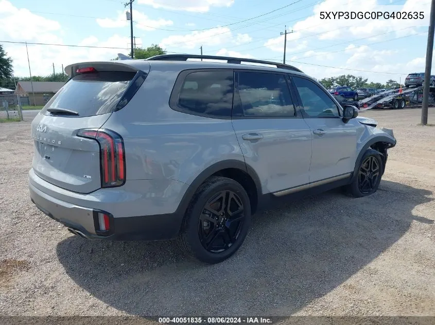 2023 Kia Telluride Ex X-Line VIN: 5XYP3DGC0PG402635 Lot: 40051835