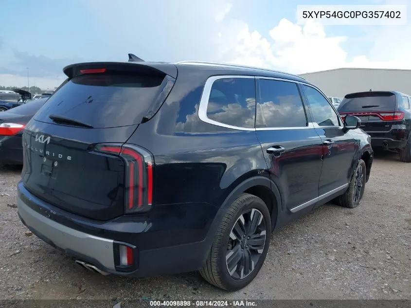 2023 Kia Telluride Sx VIN: 5XYP54GC0PG357402 Lot: 40098898