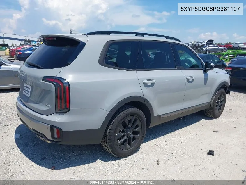 2023 Kia Telluride Sx Prestige X-Pro VIN: 5XYP5DGC8PG381107 Lot: 40114293