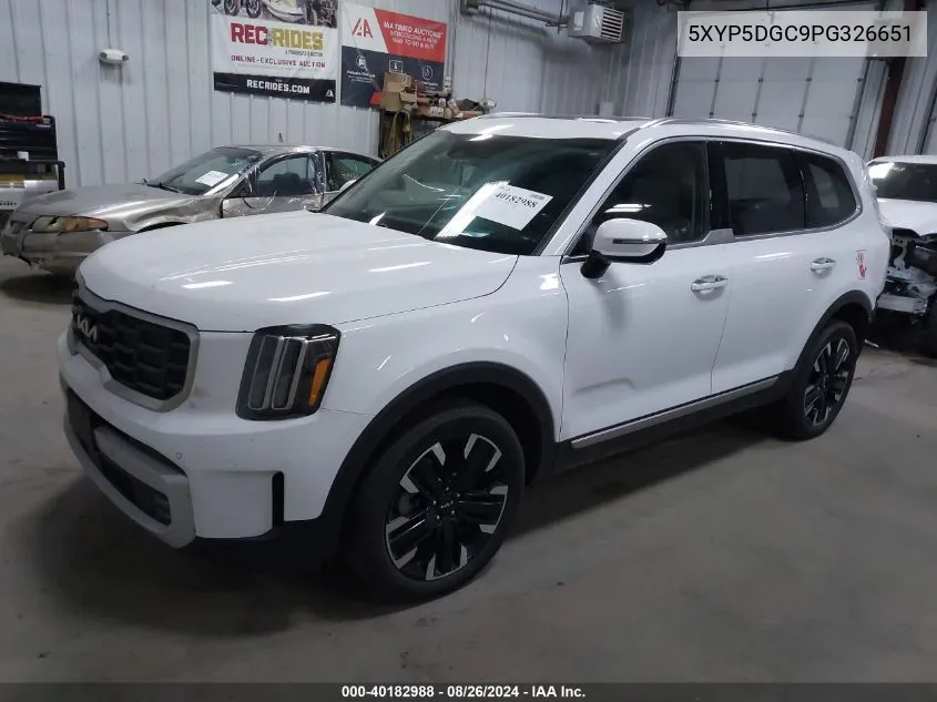 2023 Kia Telluride Sx Prestige VIN: 5XYP5DGC9PG326651 Lot: 40182988