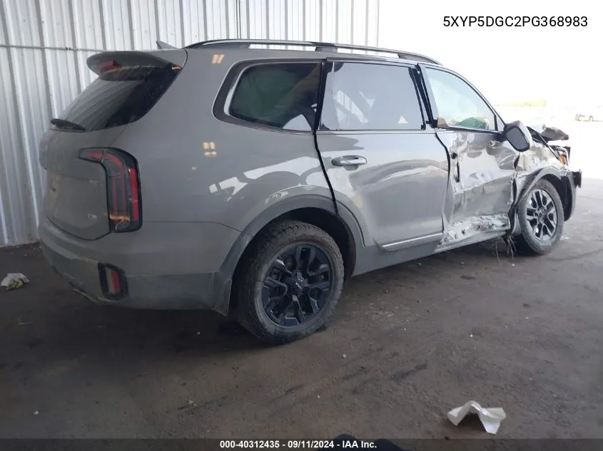 2023 Kia Telluride Sx X-Pro VIN: 5XYP5DGC2PG368983 Lot: 40312435