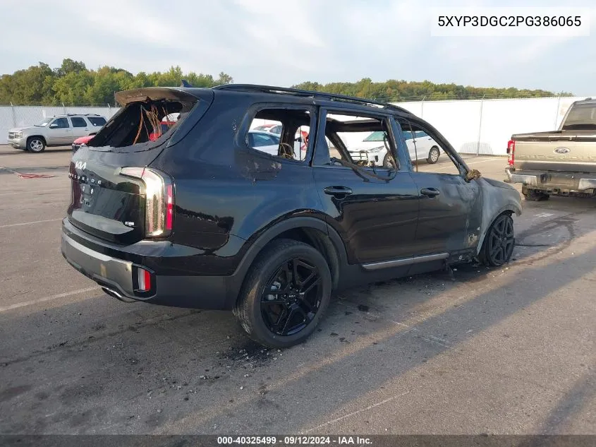 2023 Kia Telluride Ex X-Line VIN: 5XYP3DGC2PG386065 Lot: 40325499