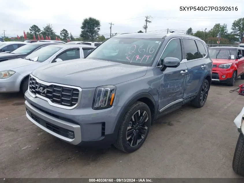 2023 Kia Telluride Sx VIN: 5XYP54GC7PG392616 Lot: 40336160