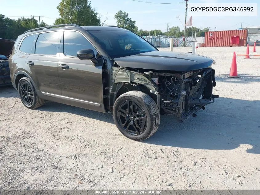 2023 Kia Telluride Sx X-Line VIN: 5XYP5DGC3PG346992 Lot: 40336516