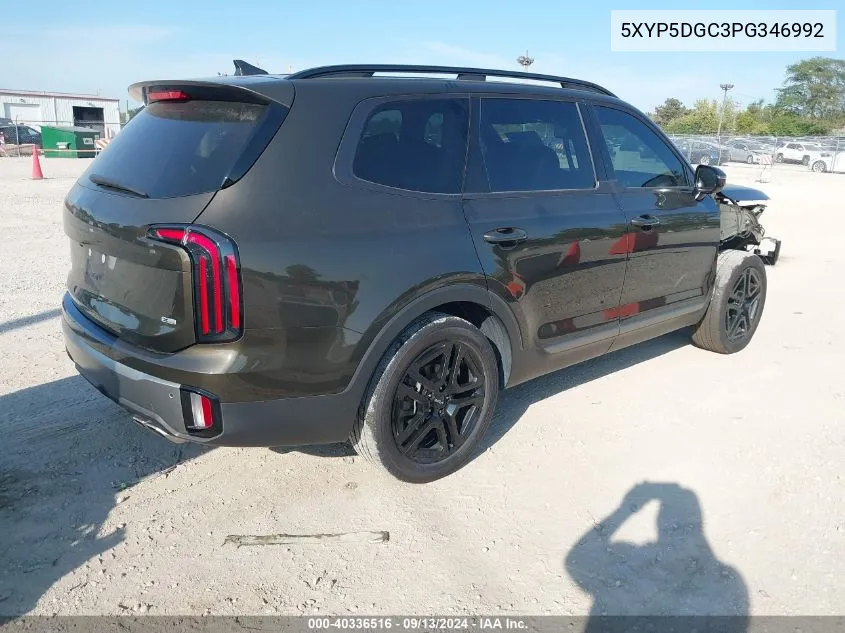 2023 Kia Telluride Sx X-Line VIN: 5XYP5DGC3PG346992 Lot: 40336516