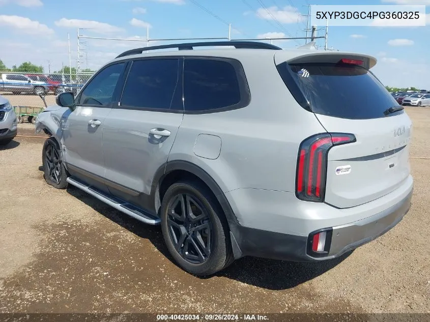 2023 Kia Telluride Ex/Ex X-Line VIN: 5XYP3DGC4PG360325 Lot: 40425034