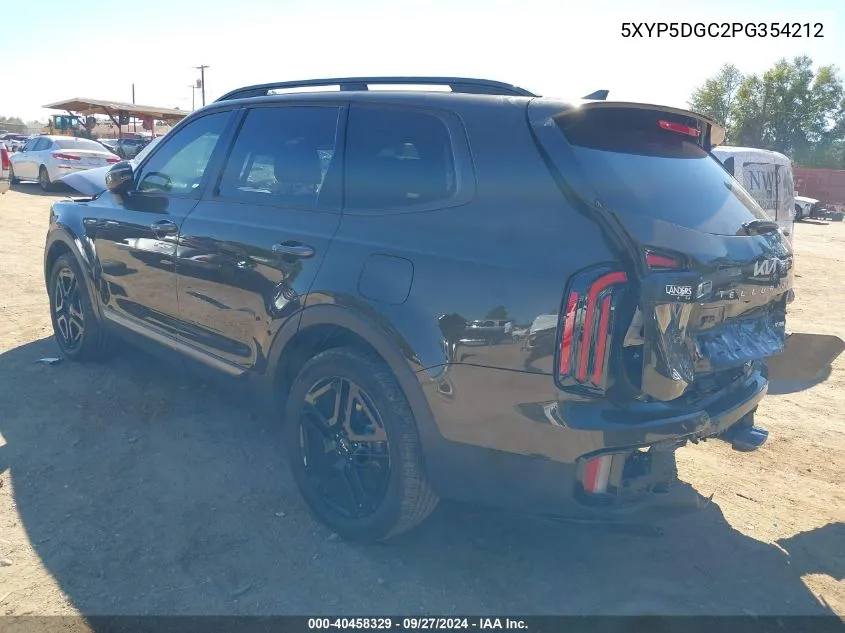 2023 Kia Telluride Sx X-Line VIN: 5XYP5DGC2PG354212 Lot: 40458329