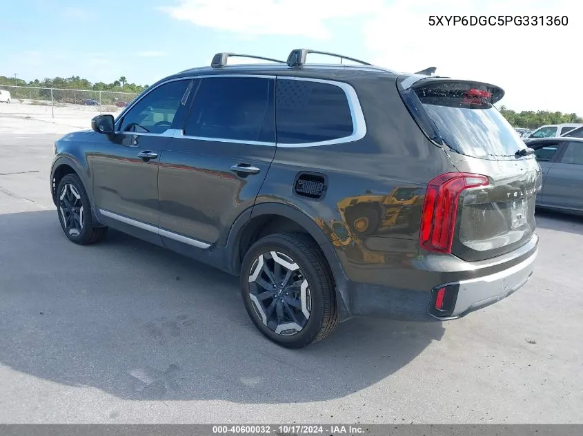 2023 Kia Telluride S VIN: 5XYP6DGC5PG331360 Lot: 40600032