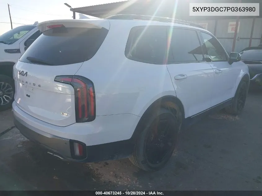 2023 Kia Telluride Ex X-Line VIN: 5XYP3DGC7PG363980 Lot: 40673245