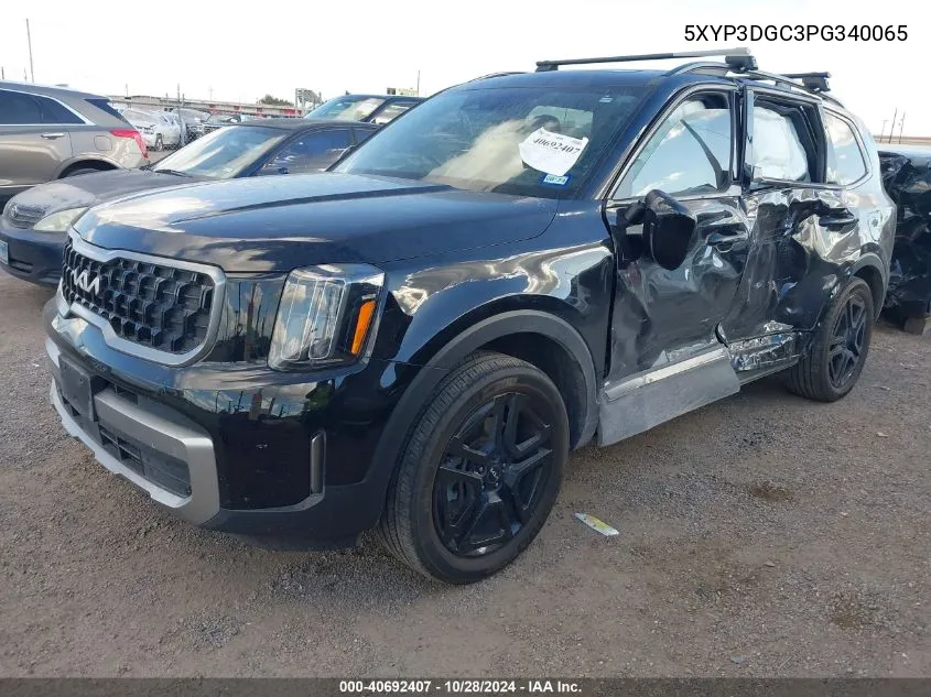 2023 Kia Telluride Ex X-Line VIN: 5XYP3DGC3PG340065 Lot: 40692407