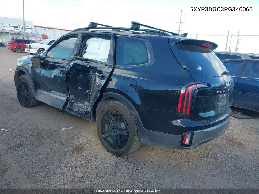 2023 Kia Telluride Ex X-Line VIN: 5XYP3DGC3PG340065 Lot: 40692407