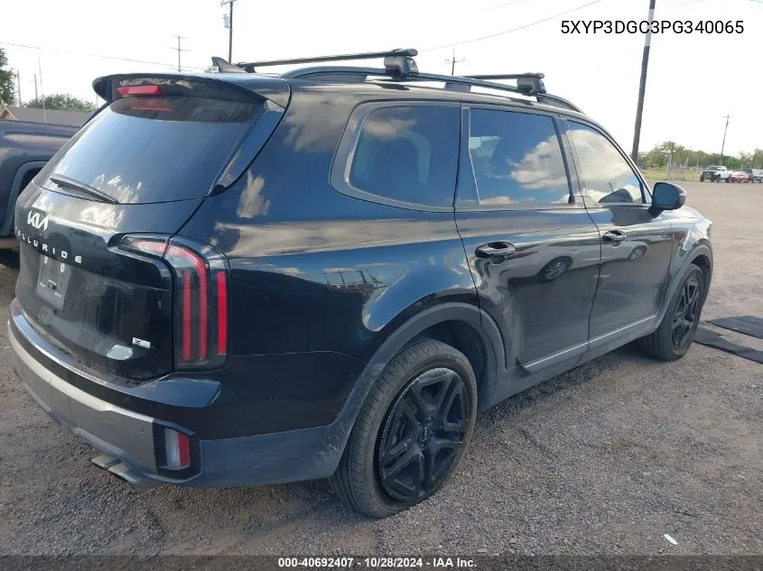 2023 Kia Telluride Ex X-Line VIN: 5XYP3DGC3PG340065 Lot: 40692407