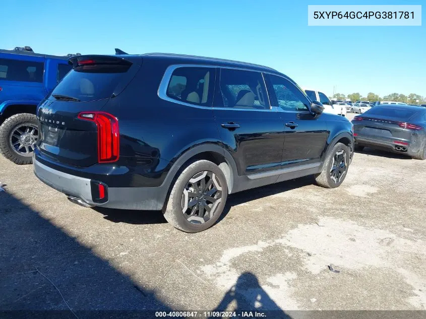 2023 Kia Telluride S VIN: 5XYP64GC4PG381781 Lot: 40806847