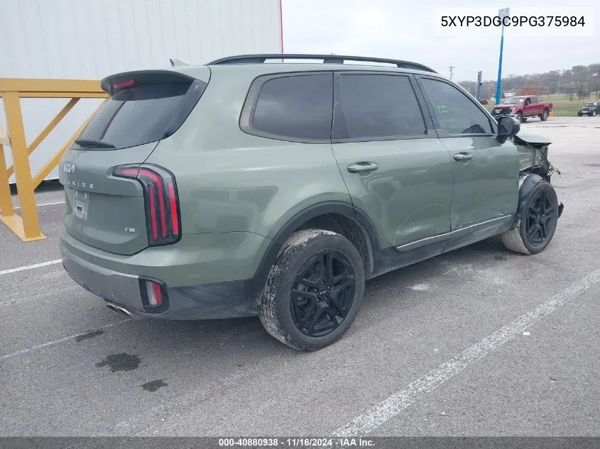 2023 Kia Telluride Ex X-Line VIN: 5XYP3DGC9PG375984 Lot: 40880938