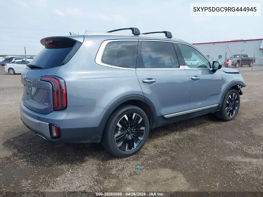 2024 Kia Telluride Sx VIN: 5XYP5DGC9RG444945 Lot: 39283089