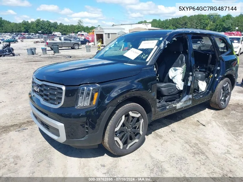 2024 Kia Telluride S VIN: 5XYP64GC7RG487144 Lot: 39762895