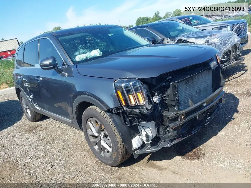 2024 Kia Telluride Lx VIN: 5XYP24GC8RG416093 Lot: 39978488