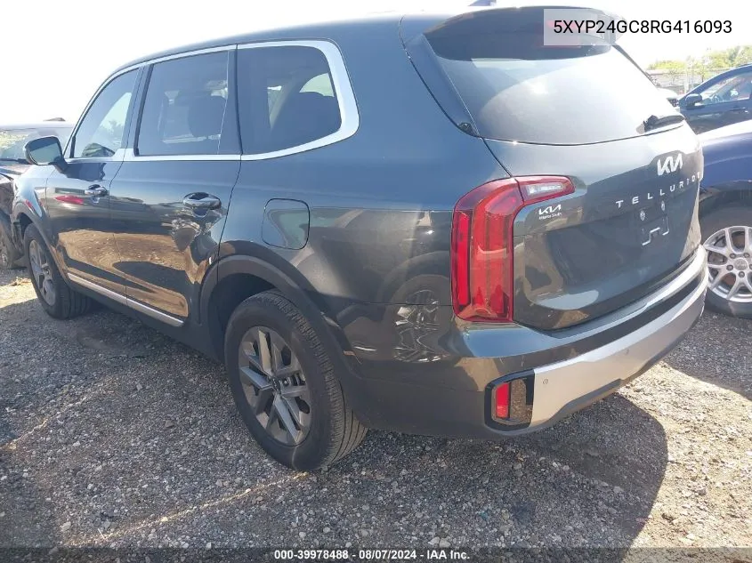 2024 Kia Telluride Lx VIN: 5XYP24GC8RG416093 Lot: 39978488