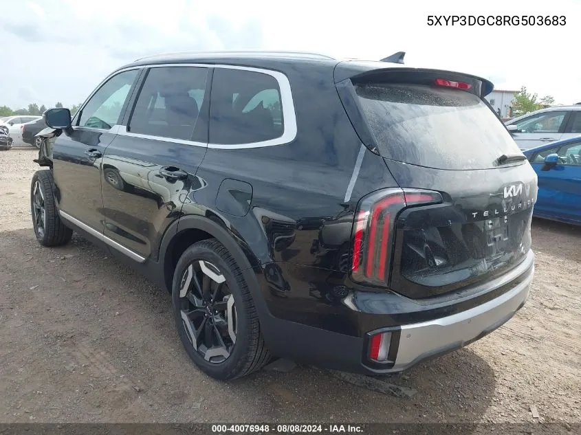 2024 Kia Telluride Ex VIN: 5XYP3DGC8RG503683 Lot: 40076948