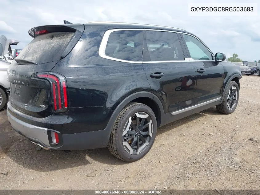 2024 Kia Telluride Ex VIN: 5XYP3DGC8RG503683 Lot: 40076948