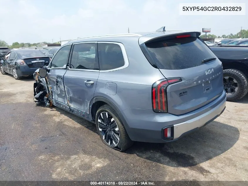 2024 Kia Telluride Sx VIN: 5XYP54GC2RG432829 Lot: 40174318