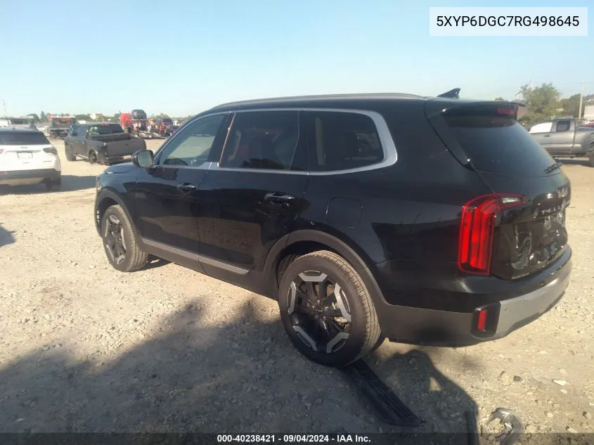 2024 Kia Telluride S VIN: 5XYP6DGC7RG498645 Lot: 40238421