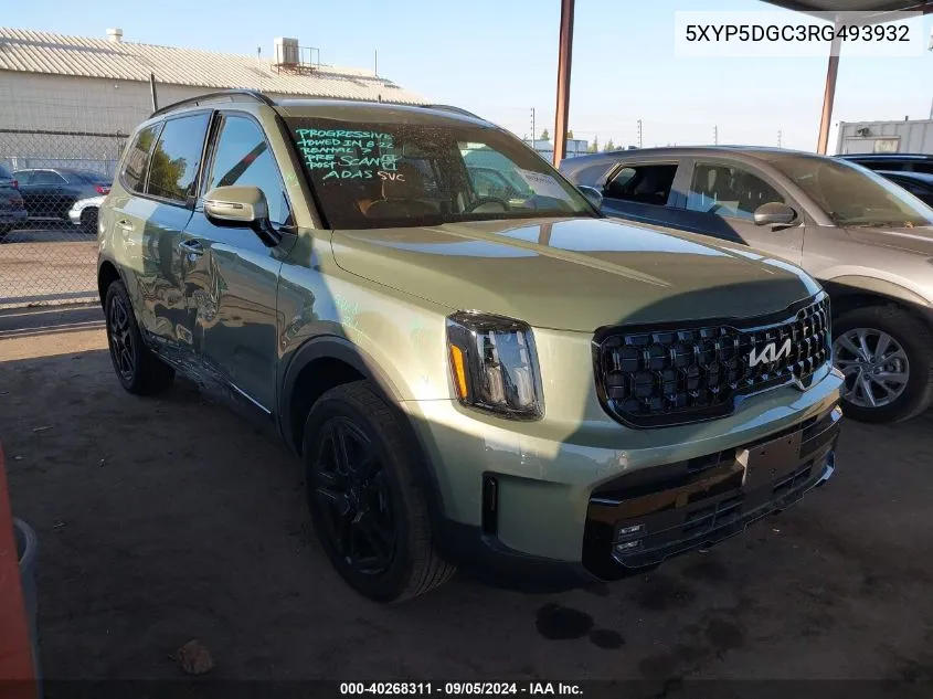 2024 Kia Telluride Sx/Sx X-Line/Sx X-Pro/Sx VIN: 5XYP5DGC3RG493932 Lot: 40268311