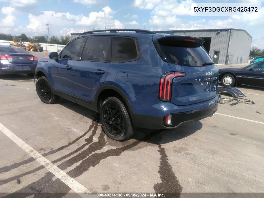 2024 Kia Telluride Ex X-Line VIN: 5XYP3DGCXRG425472 Lot: 40274138