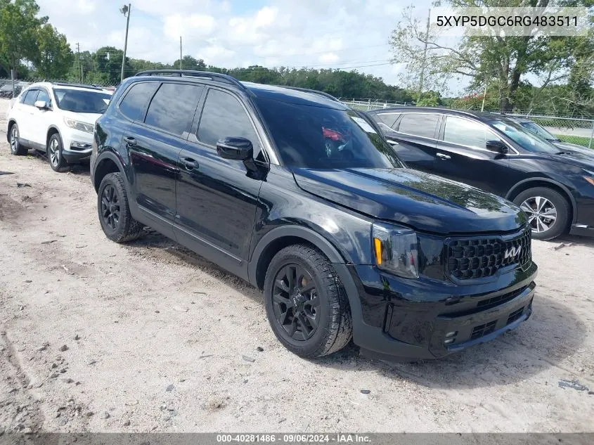 2024 Kia Telluride Sx X-Pro VIN: 5XYP5DGC6RG483511 Lot: 40281486