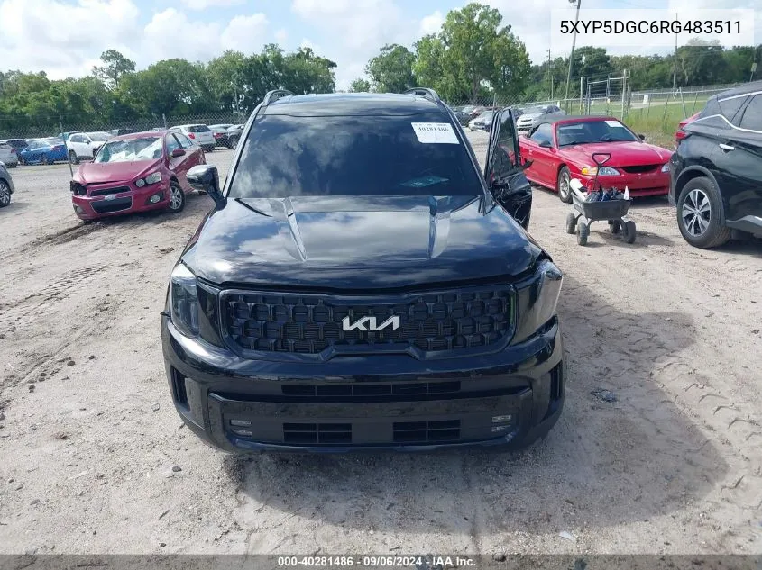 2024 Kia Telluride Sx X-Pro VIN: 5XYP5DGC6RG483511 Lot: 40281486