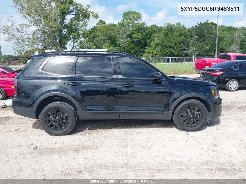 2024 Kia Telluride Sx X-Pro VIN: 5XYP5DGC6RG483511 Lot: 40281486